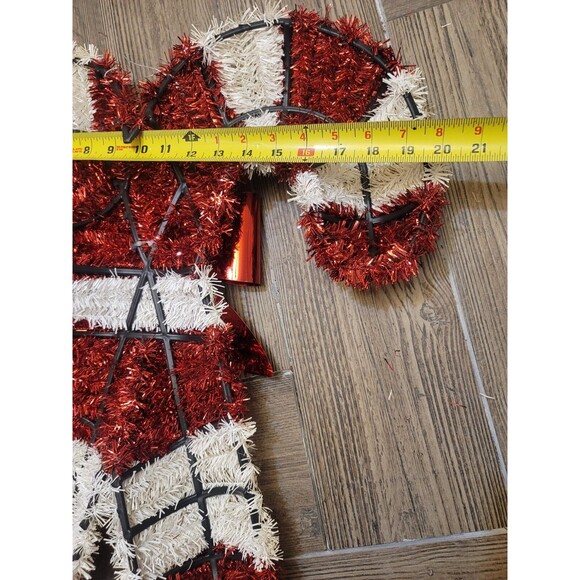 Vintage 21” Tinsel Candy Cane with Large Bow Decor - Picture 5 of 12